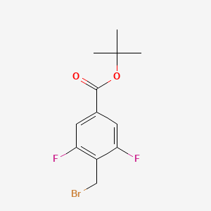molecular formula C12H13BrF2O2 B1375828 叔丁基4-(溴甲基)-3,5-二氟苯甲酸酯 CAS No. 1363405-79-1
