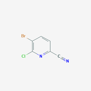 molecular formula C6H2BrClN2 B1375829 5-溴-6-氯吡啶甲腈 CAS No. 1256823-65-0