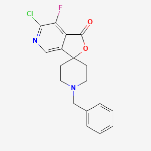 molecular formula C18H16ClFN2O2 B1375833 1'-Benzyl-6-chloro-7-fluoro-1H-spiro[furo[3,4-C]pyridine-3,4'-piperidin]-1-one CAS No. 1283090-74-3