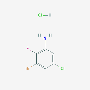 molecular formula C6H5BrCl2FN B1375836 3-Bromo-5-chloro-2-fluoroaniline hydrochloride CAS No. 1384265-18-2