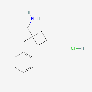 molecular formula C12H18ClN B1375845 Clorhidrato de (1-bencilciclobutil)metanamina CAS No. 1384264-61-2