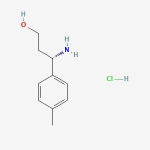 molecular formula C10H16ClNO B1375846 (S)-3-P-Tolyl-beta-alaninol hcl CAS No. 1391438-22-4