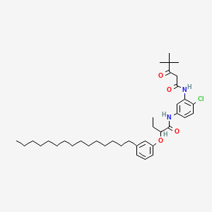 N-[2-Chloro-5-[[1-oxo-2-(3-pentadecylphenoxy)butyl]amino]phenyl]-4,4-dimethyl-3-oxovaleramide