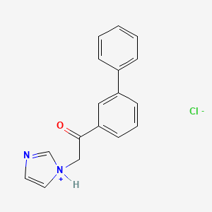 N-((3-Phenylbenzoyl)methyl)imidazole hydrochloride hemihydrate