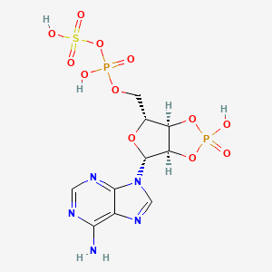 [(3aR,4R,6R,6aR)-4-(6-aminopurin-9-yl)-2-hydroxy-2-oxo-3a,4,6,6a-tetrahydrofuro[3,4-d][1,3,2]dioxaphosphol-6-yl]methyl sulfo hydrogen phosphate