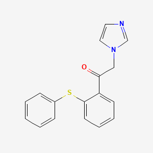 Acetophenone, 2-(1-imidazolyl)-2'-(phenylthio)-