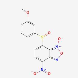 4-(3-Methoxyphenyl)sulfinyl-7-nitro-3-oxido-2,1,3-benzoxadiazol-3-ium