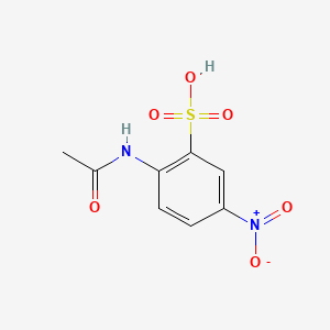 molecular formula C8H8N2O6S B13758563 2-Acetamido-5-nitrobenzenesulphonic acid CAS No. 58534-23-9