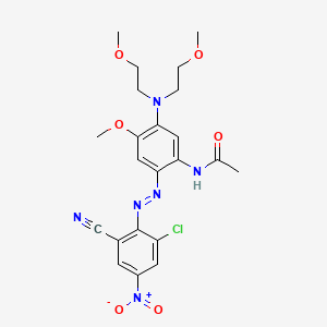 Acetamide, N-[5-[bis(2-methoxyethyl)amino]-2-[(2-chloro-6-cyano-4-nitrophenyl)azo]-4-methoxyphenyl]-