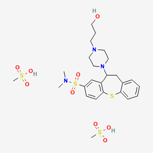 5-[4-(3-hydroxypropyl)piperazin-1-yl]-N,N-dimethyl-5,6-dihydrobenzo[b][1]benzothiepine-3-sulfonamide;methanesulfonic acid