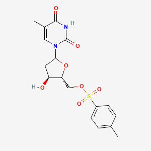 molecular formula C17H20N2O7S B13758586 Thymidine,5'-(4-methylbenzenesulfonate) 