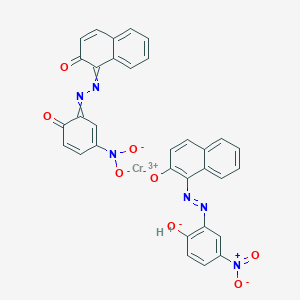 Hydrogen bis(1-((2-hydroxy-5-nitrophenyl)azo)-2-naphtholato(2-))chromate(1-)