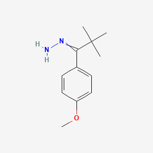 molecular formula C12H18N2O B13758604 [1-(4-Methoxyphenyl)-2,2-dimethylpropylidene]hydrazine CAS No. 54953-03-6