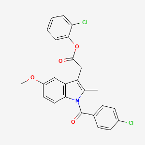 o-Chlorophenyl 1-(p-chlorobenzoyl)-5-methoxy-2-methyl-1H-indole acetate