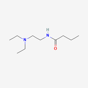 molecular formula C10H22N2O B13758688 Butyramide, N-(2-(diethylamino)ethyl)- CAS No. 63224-21-5