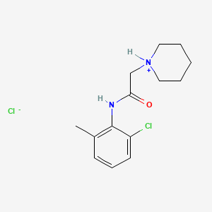 molecular formula C14H20Cl2N2O B13758705 6'-Chloro-2-piperidino-o-acetotoluidide, hydrochloride CAS No. 77966-67-7