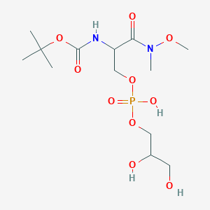 tert-butyl N-[3-[2,3-dihydroxypropoxy(hydroxy)phosphoryl]oxy-1-[methoxy(methyl)amino]-1-oxopropan-2-yl]carbamate