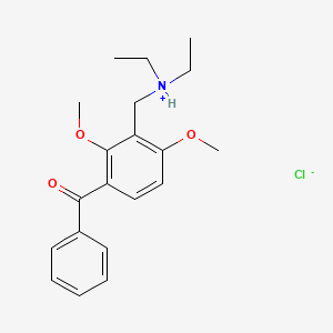 molecular formula C20H26ClNO3 B13758736 3-Diethylaminomethyl-2,4-dimethoxybenzophenone hydrochloride CAS No. 58324-27-9