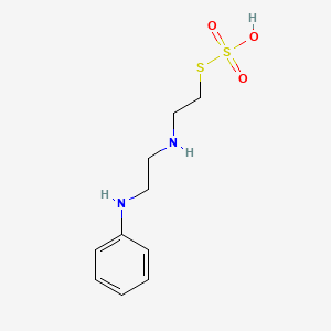 molecular formula C10H16N2O3S2 B13758757 S-2-((Anilinoethyl)amino)ethyl hydrogen thiosulfate CAS No. 23563-74-8