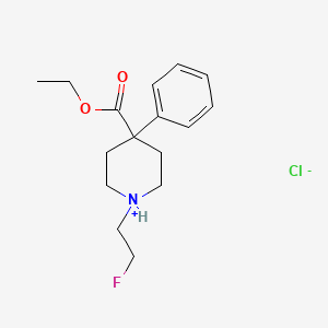 molecular formula C16H23ClFNO2 B13758759 Isonipecotic acid, 1-(2-fluoroethyl)-4-phenyl-, ethyl ester, hydrochloride CAS No. 74427-19-3