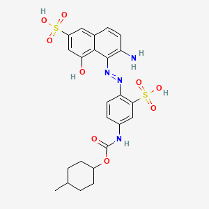 6-Amino-4-hydroxy-5-((4-((((4-methylcyclohexyl)oxy)carbonyl)amino)-2-sulphophenyl)azo)naphthalene-2-sulphonic acid