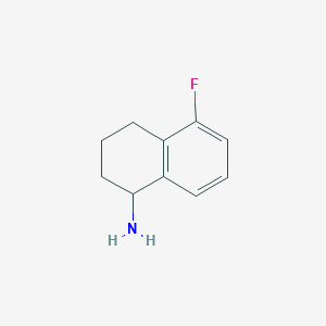 molecular formula C10H13ClFN B1375877 5-Fluoro-1,2,3,4-tetrahydronaphthalen-1-amine CAS No. 907973-43-7