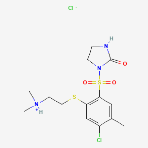 2-Imidazolidinone, 1-((4-chloro-2-((2-(dimethylamino)ethyl)thio)-5-methylphenyl)sulfonyl)-, monohydrochloride