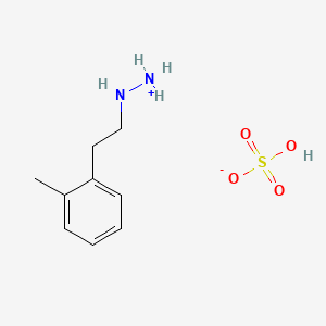 molecular formula C9H16N2O4S B13758791 hydrogen sulfate;[2-(2-methylphenyl)ethylamino]azanium CAS No. 2598-70-1