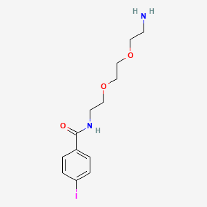 molecular formula C13H19IN2O3 B1375880 Benzamide, N-[2-[2-(2-aminoethoxy)ethoxy]ethyl]-4-iodo- CAS No. 669077-51-4