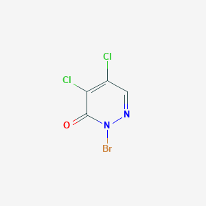 molecular formula C4HBrCl2N2O B13758810 N-Bromo-4,5-dichloro-6-pyridazone CAS No. 51451-06-0