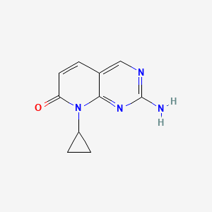 molecular formula C10H10N4O B13758821 2-amino-8-cyclopropylpyrido[2,3-d]pyrimidin-7(8H)-one CAS No. 1150618-52-2