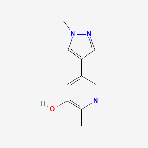 molecular formula C10H11N3O B13758823 2-methyl-5-(1-methyl-1H-pyrazol-4-yl)pyridin-3-ol CAS No. 1175943-47-1