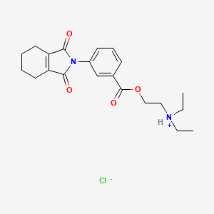 Benzoic acid, 3-(1,3,4,5,6,7-hexahydro-1,3-dioxo-2H-isoindol-2-yl)-, 2-(diethylamino)ethyl ester, monohydrochloride