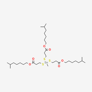 molecular formula C34H66O6S3Sn B13758840 Methyltintris(isooctyl 3-mercaptoproprionate) CAS No. 53040-42-9