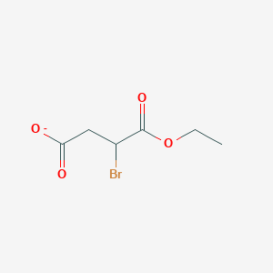 molecular formula C6H8BrO4- B1375885 3-Bromo-4-ethoxy-4-oxobutanoate CAS No. 86938-13-8