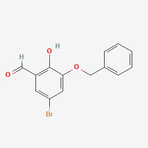 molecular formula C14H11BrO3 B1375897 3-(苄氧基)-5-溴-2-羟基苯甲醛 CAS No. 697302-70-8