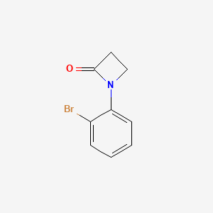 molecular formula C9H8BrNO B1375899 1-(2-溴苯基)氮杂环丁-2-酮 CAS No. 7661-23-6