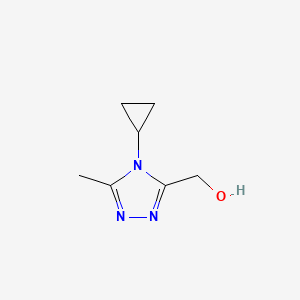 B1375903 (4-cyclopropyl-5-methyl-4H-1,2,4-triazol-3-yl)methanol CAS No. 1432681-11-2
