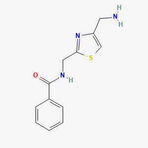 molecular formula C12H13N3OS B1375909 N-{[4-(氨甲基)-1,3-噻唑-2-基]甲基}苯甲酰胺 CAS No. 1376044-35-7
