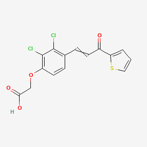 2-[2,3-Dichloro-4-(3-oxo-3-thiophen-2-ylprop-1-enyl)phenoxy]acetic acid