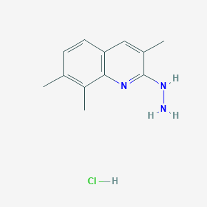 2-Hydrazino-3,7,8-trimethylquinoline hydrochloride