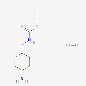 molecular formula C12H25ClN2O2 B1375917 叔丁基(((1r,4r)-4-氨基环己基)甲基)氨基甲酸酯盐酸盐 CAS No. 1393441-75-2