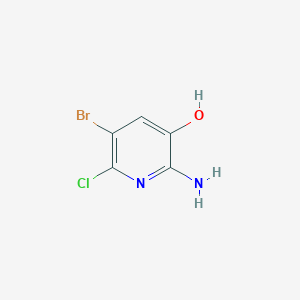 molecular formula C5H4BrClN2O B1375919 2-氨基-5-溴-6-氯吡啶-3-醇 CAS No. 1131041-72-9