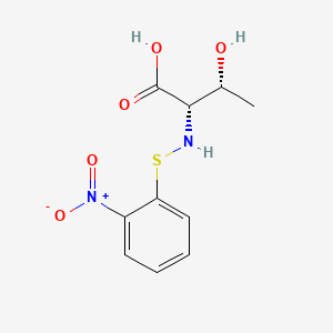 molecular formula C10H12N2O5S B13759233 N-[(o-Nitrophenyl)thio]-L-threonine CAS No. 7685-70-3