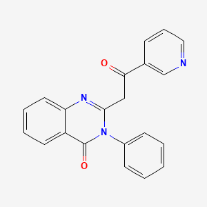 4(3H)-Quinazolinone, 2-(2-oxo-2-(3-pyridinyl)ethyl)-3-phenyl-