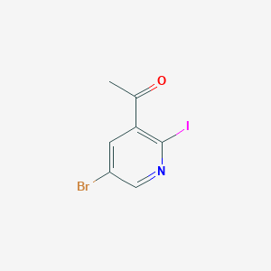 1-(5-broMo-2-iodopyridin-3-yl)ethanone