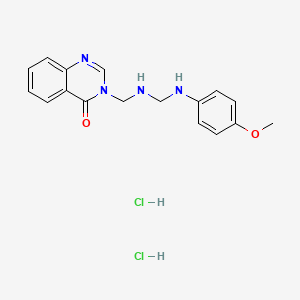 4(3H)-Quinazolinone, 3-(((((4-methoxyphenyl)amino)methyl)amino)methyl)-, dihydrochloride