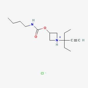 [1-(3-ethylpent-1-yn-3-yl)azetidin-1-ium-3-yl] N-butylcarbamate;chloride