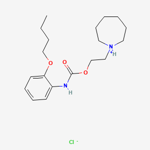 Carbanilic acid, o-butoxy-, 2-(hexahydro-1H-azepin-1-yl)ethyl ester, hydrochloride