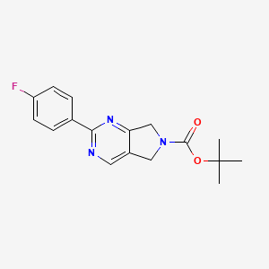 molecular formula C17H18FN3O2 B1375936 tert-Butyl 2-(4-fluorophenyl)-5H-pyrrolo[3,4-d]pyrimidine-6(7H)-carboxylate CAS No. 1395493-32-9